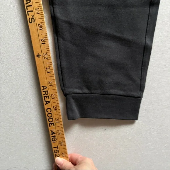 Adidas Black Athletic Joggers with White Logo Sz L - Picture 9 of 10